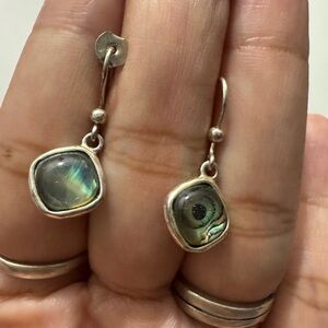 925 Abalone Shell Dangle Earrings